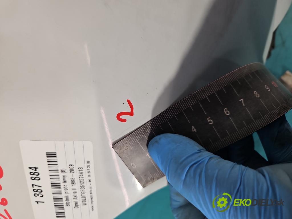 Opel Astra II 1998-2009 1.7 dti 75 hp manual 55 kW 1686 cm3 5- blatnik přední levý  (Predné ľavé)