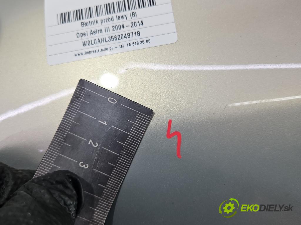 Opel Astra III 2004-2014 1.6 16V (Z16XEP) 105 hp manual 77 kW 1598 cm3 5- blatnik přední levý  (Predné ľavé)