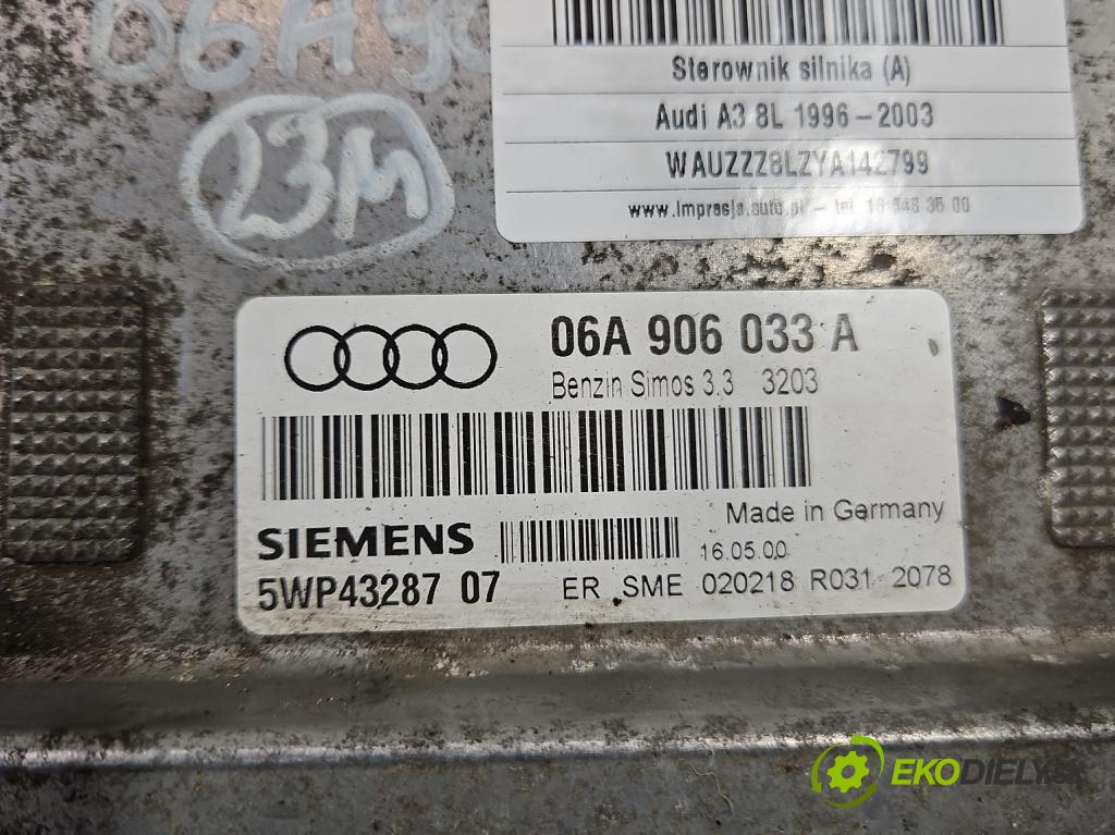 Audi A3 8L 1996-2003 1.6 SR 101 HP manual 74 kW 1595 cm3 3- riadiaca jednotka motora 06A906033A