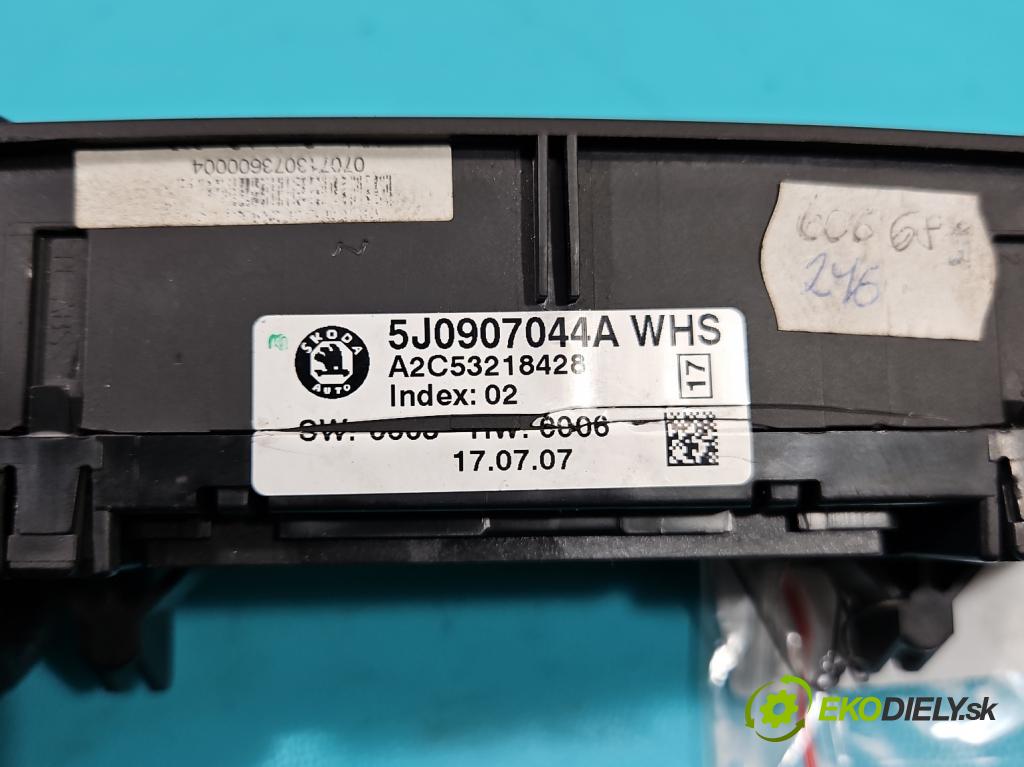 Skoda Roomster 1.9 TDI BSW 105 hp manual 77 kW 1896 cm3 5- palubní deska panel topení 5J0907044A