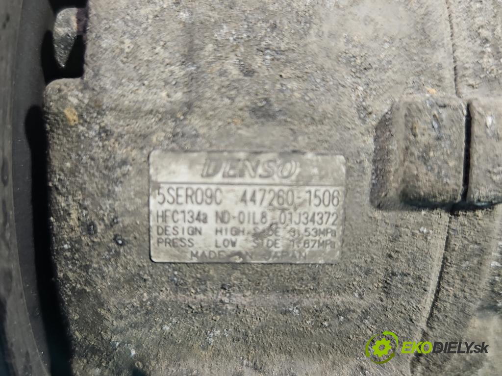 Toyota Auris I 2006-2013 1.4 D4D 90 hp manual 66 kW 1364 cm3 5- Kompresor: klíma 447260-1506 (Kompresory)