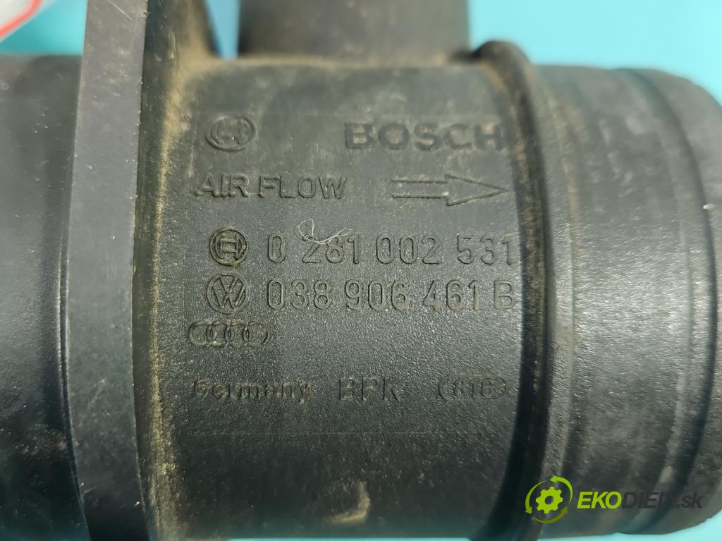 Vw Golf V 2003-2009 1.9 tdi 105 HP manual 77 kW 1896 cm3 5- průtokoměr: 0281002531 (Váhy vzduchu)