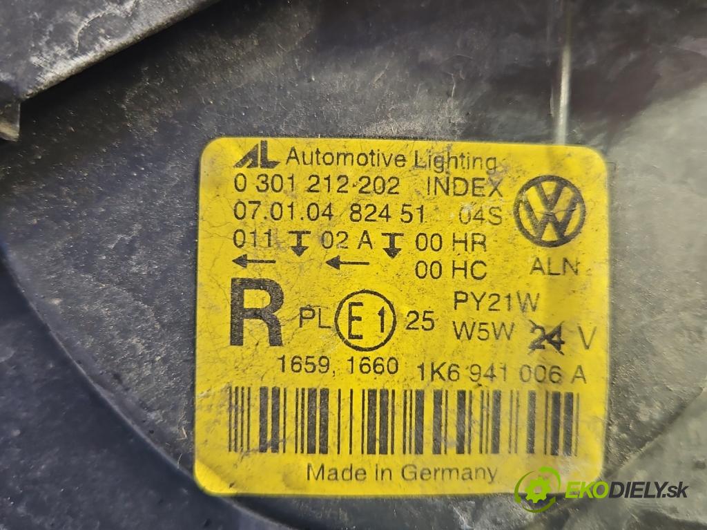 Vw Golf V 2003-2009 1.9 tdi 105 HP manual 77 kW 1896 cm3 5- Reflektor: pravý 0301212202 (Pravé)