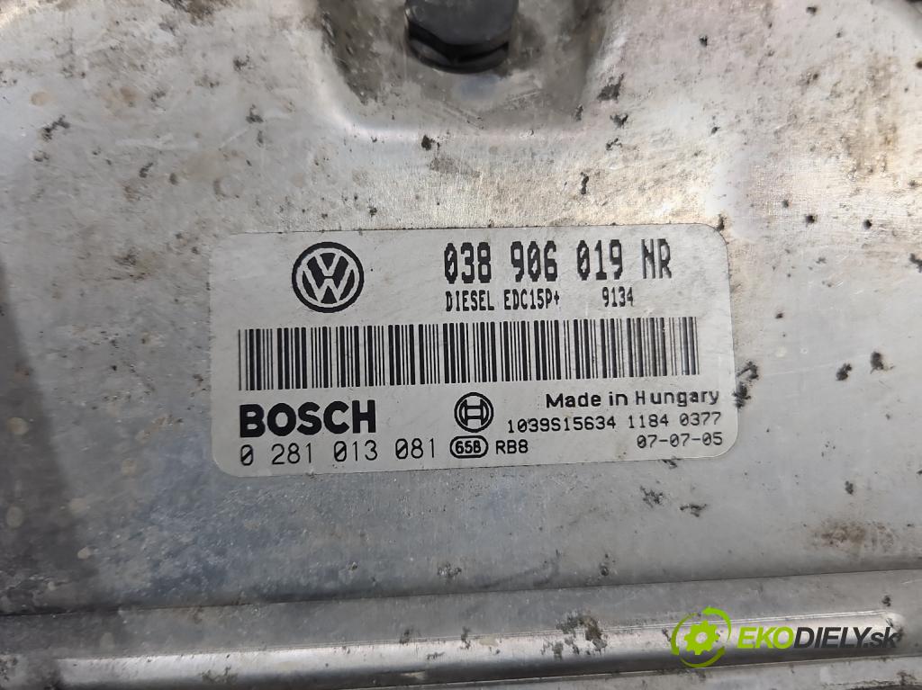 Skoda Roomster 1.9 TDI (BSW) 105 hp manual 77 kW 1896 cm3 5- řídící jednotka motoru 038906019NR