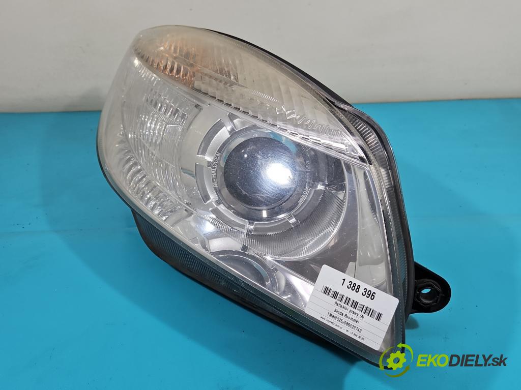 Skoda Roomster 1.9 TDI (BSW) 105 HP manual 77 kW 1896 cm3 5- Reflektor: pravý  (Pravé)