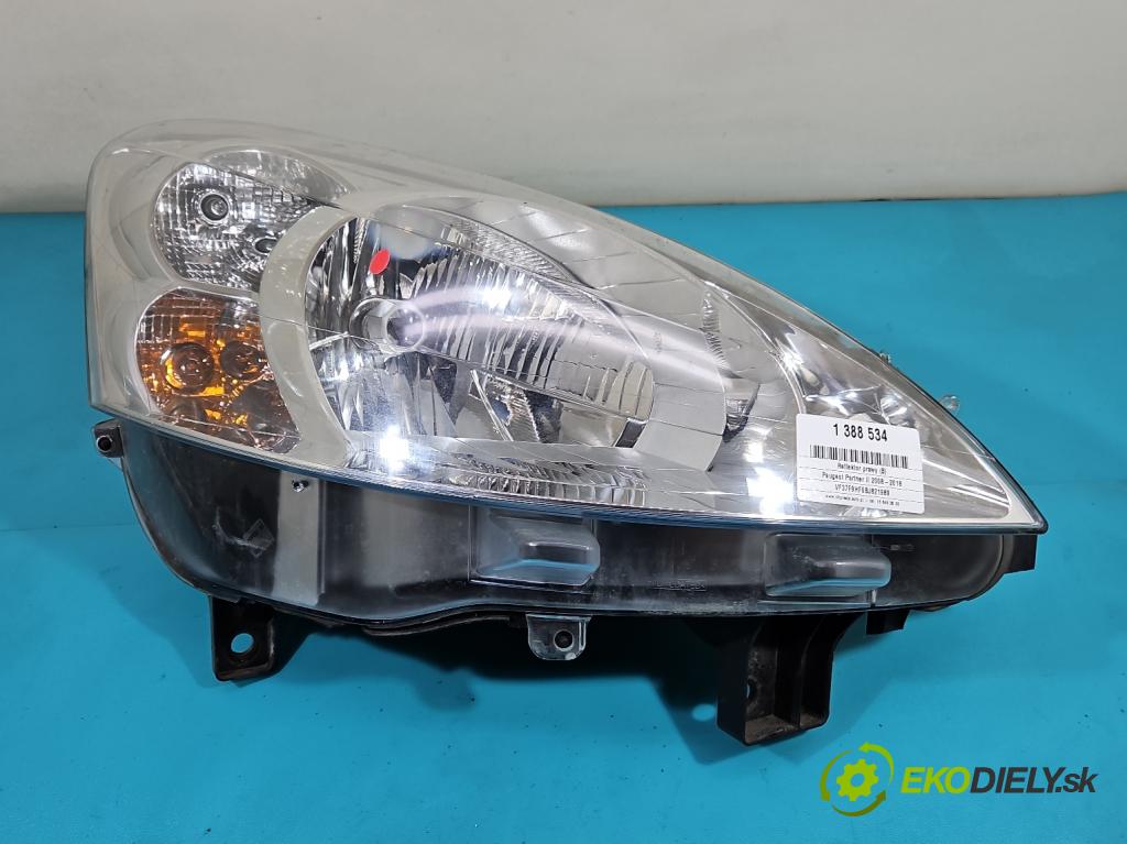 Peugeot Partner II 2008-2018 1.6 hdi 90 HP manual 66 kW 1560 cm3 5- Reflektor: pravý 89318005 (Pravé)