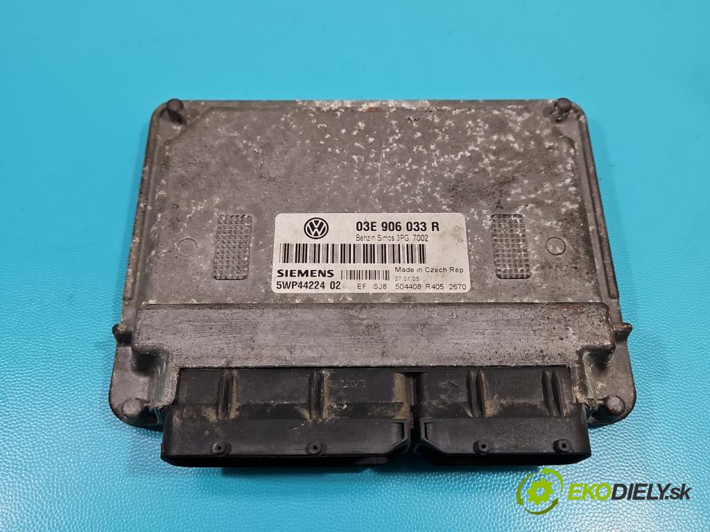 Vw Polo IV 9N 2001-2009 1.2 12V 64 hp manual 47 kW 1198 cm3 3- řídící jednotka motoru 03E906033R