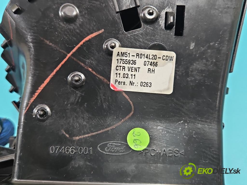 Ford C-Max II 2010-2019 1.6 tdci 116 HP manual 85 kW 1560 cm3 5- Mřížka: kúrenia stredová AM51-R014L20-CDW (Mriežky kúrenia (fukáre))