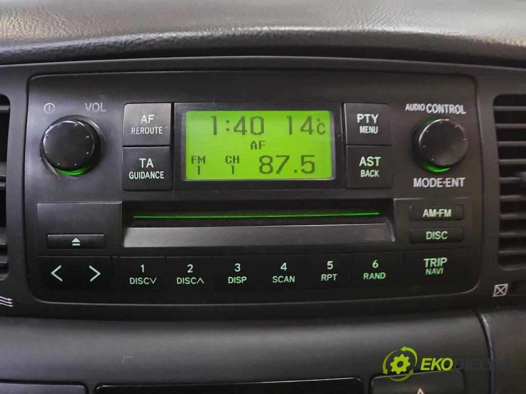 Toyota Corolla E12 2001-2009 1.6 vvti 110 HP manual 81 kW 1598 cm3 5- Radio originál 86120-02260