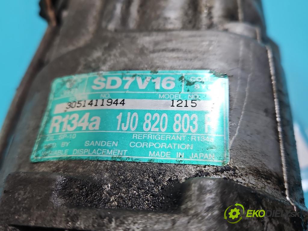 Vw Golf IV 1997-2003 1.4 16V 75 hp manual 55 kW 1390 cm3 5- Kompresor: klíma 1J0820803F (Kompresory)