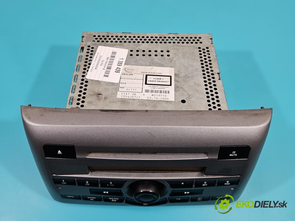 Fiat Stilo 1.6 16V 105 HP manual 77 kW 1598 cm3 3- Radio originál 735420721