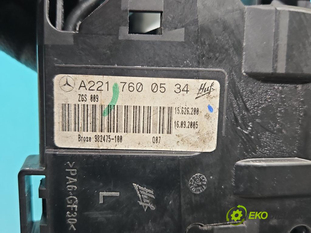 Mercedes S W221 2005-2013 5.5 V8 387KM automatic 285 kW 5462 cm3 4- rukoväť predné ľavé mimo: A2217600534 (Vonkajšie predné ľavé)