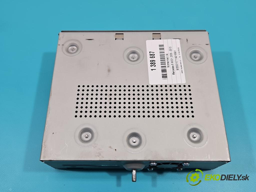 Mercedes S W221 2005-2013 5.5 V8 387KM automatic 285 kW 5462 cm3 4- Zesilovač: A2218207289 (Zesilovače)