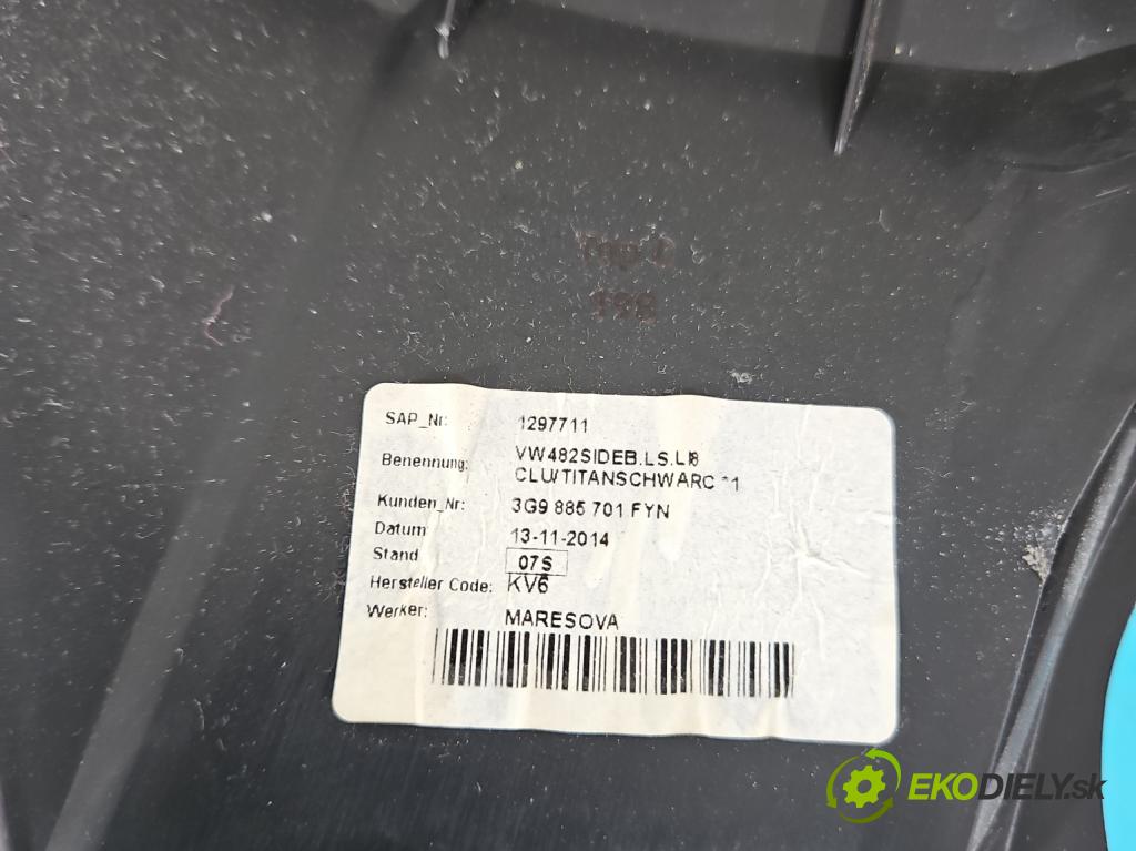 Vw Passat B8 2014 - 2.0 tdi 150 HP automatic 110 kW 1968 cm3 5- Pohovka: zadné  (Sedačky, sedadlá)