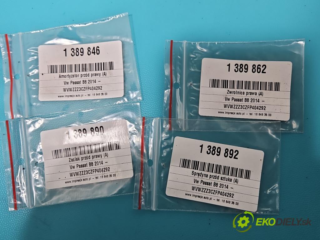 Vw Passat B8 2014 - 2.0 tdi 150 HP automatic 110 kW 1968 cm3 5- náboj pravé  (Náboje)