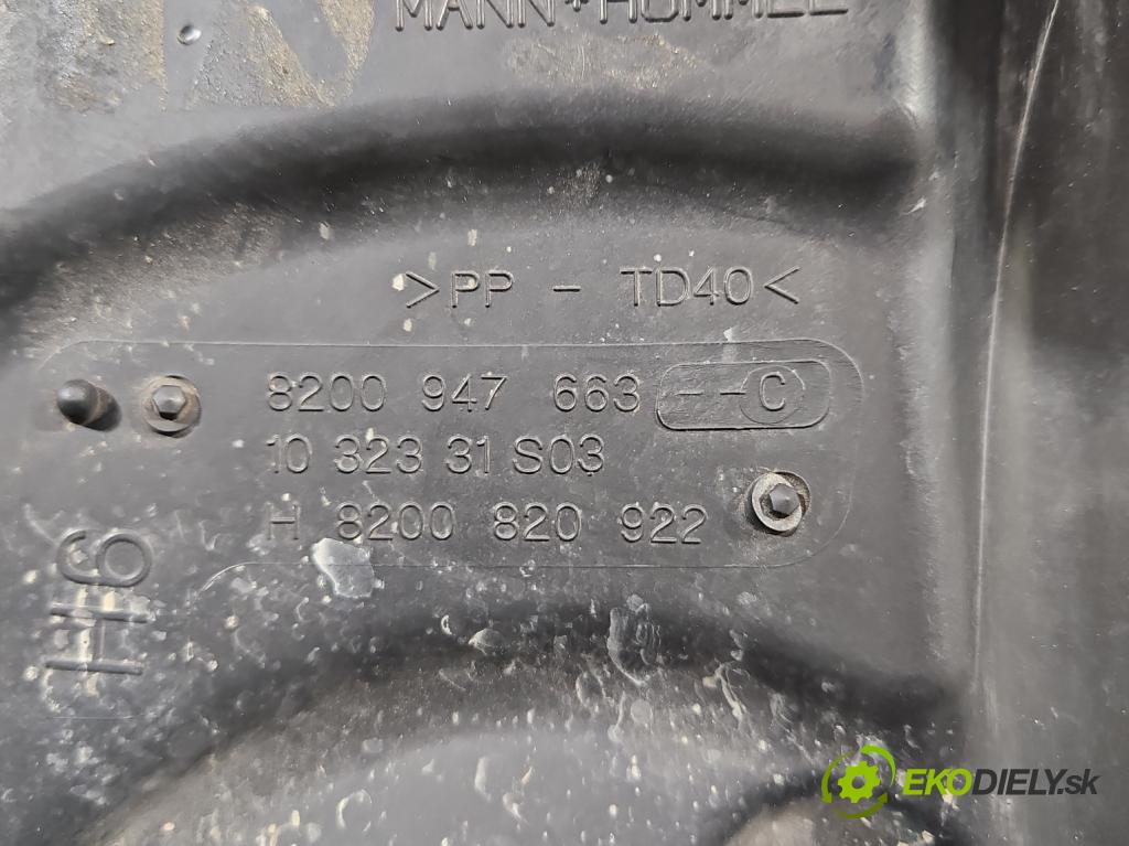 Renault Scenic III 2009-2016 1.5 dci 110 HP manual 81 kW 1461 cm3 5- obal filtra vzduchu 8200947663 (Obaly filtrov vzduchu)