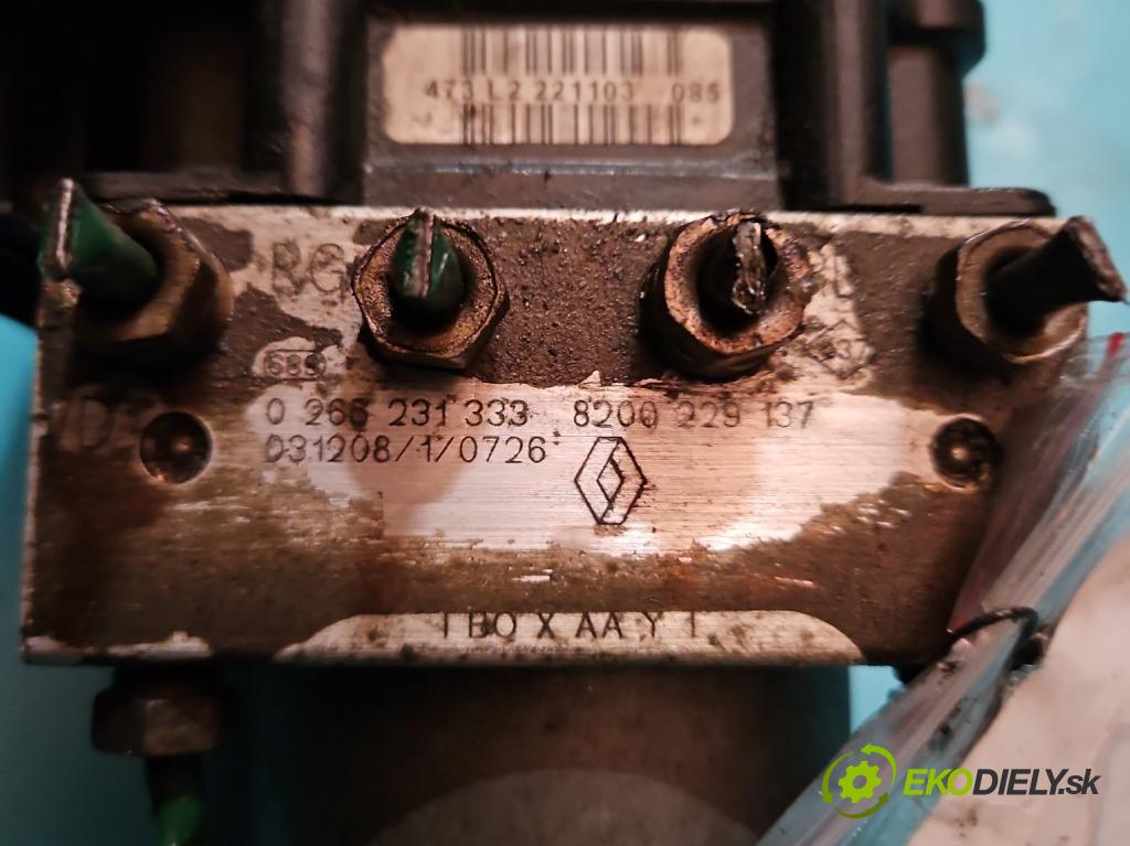 Renault Clio II 1998-2012 1.4 16V 98 hp manual 72 kW 1390 cm3 5- čerpadlo abs 0265231333 (Pumpy brzdové)