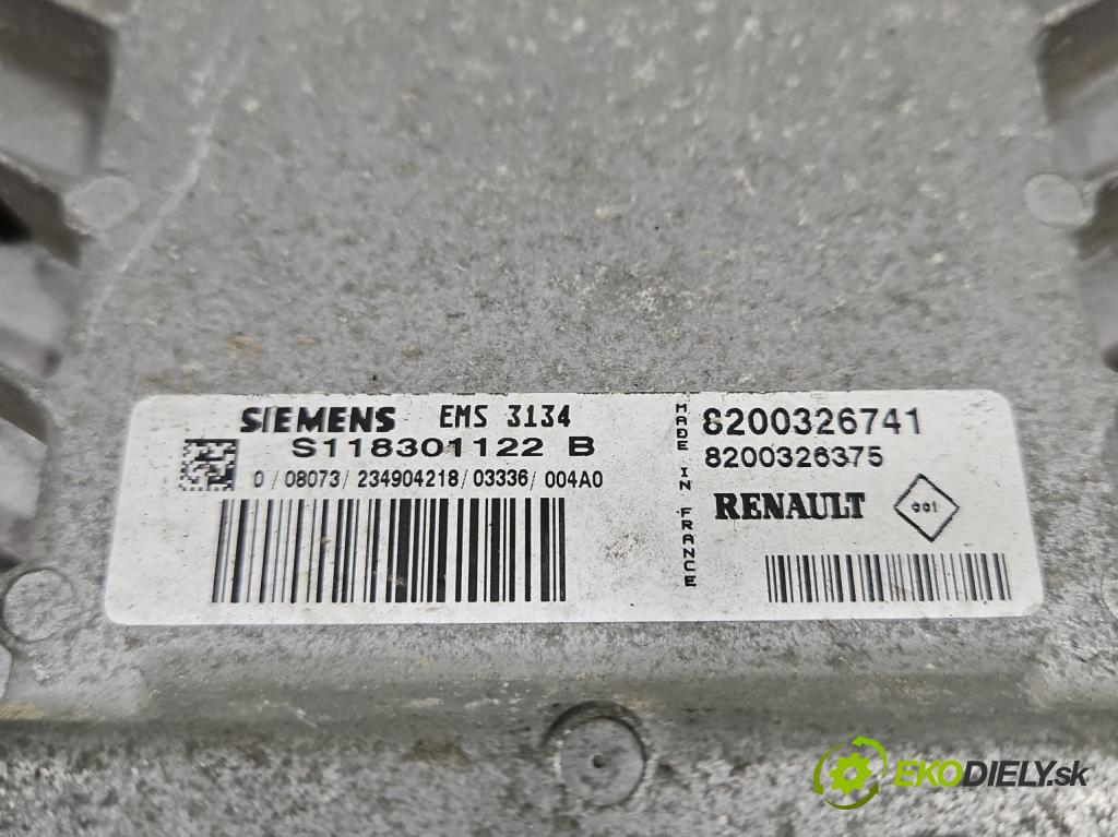 Renault Clio II 1998-2012 1.4 16V 98 hp manual 72 kW 1390 cm3 5- řídící jednotka motoru 8200326741