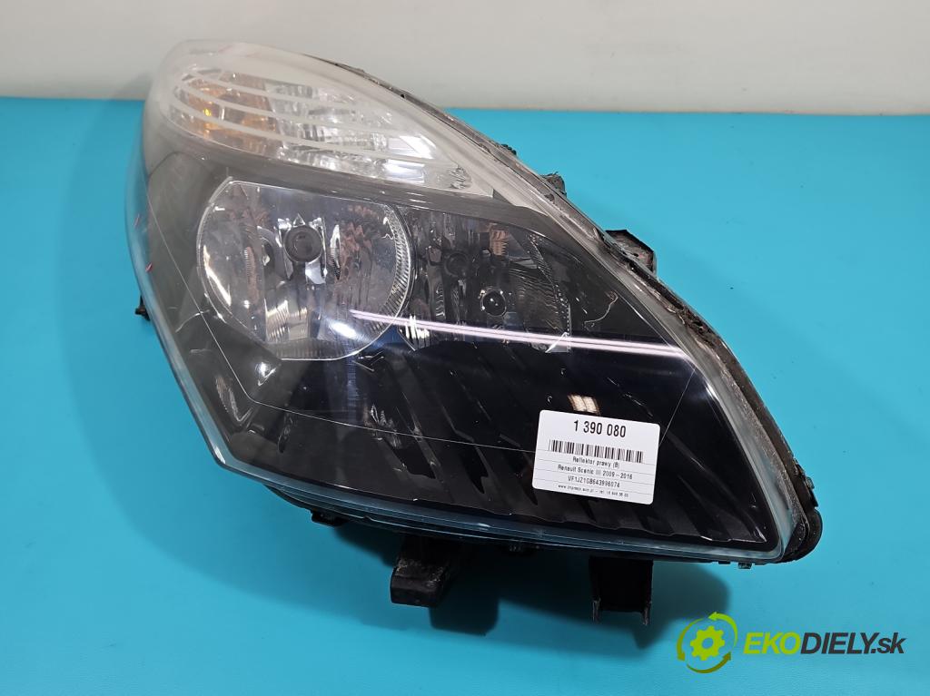 Renault Scenic III 2009-2016 1.5 dci 110 HP manual 81 kW 1461 cm3 5- Reflektor: pravý (Pravé)