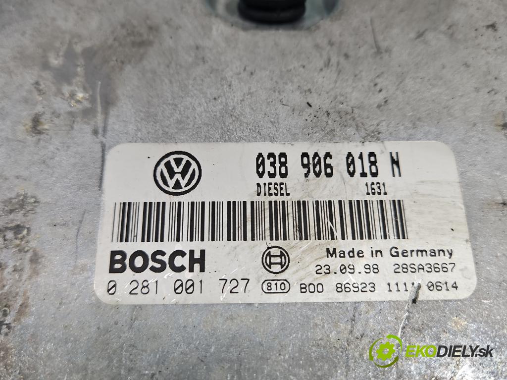 Vw Passat B5 1995-2005 1.9 tdi 90 hp manual 66 kW 1896 cm3 4- řídící jednotka motoru 038906018N