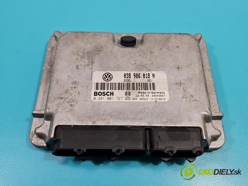 Vw Passat B5 1995-2005 1.9 tdi 90 hp manual 66 kW 1896 cm3 4- řídící jednotka motoru 038906018N