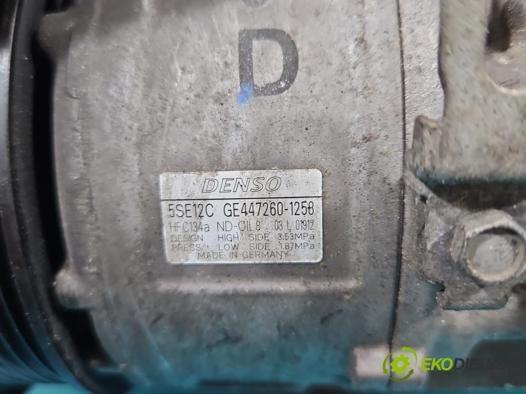 Toyota Verso 2009-2018 2.0 D4D 126 hp manual 93 kW 1998 cm3 5- Kompresor: klíma 447260-1258 (Kompresory)