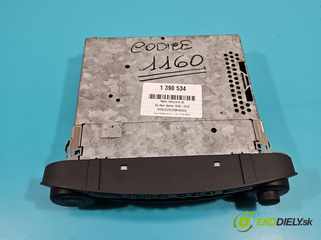 Vw New Beetle 1998-2010 2.0 8V 116 HP manual 85 kW 1984 cm3 3- Radio originál 1C0035186