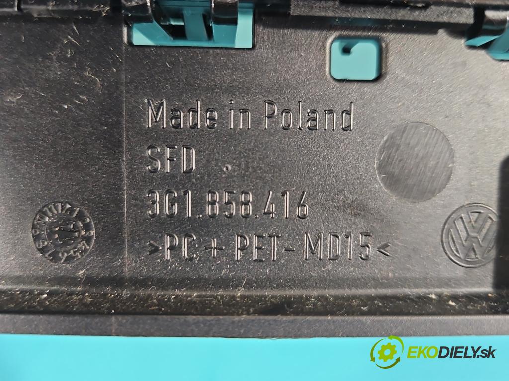 Vw Passat B8 2014 - 2.0 tdi 150 HP automatic 110 kW 1968 cm3 5- Mřížka: kúrenia stredová 3G1858416 (Mriežky kúrenia (fukáre))