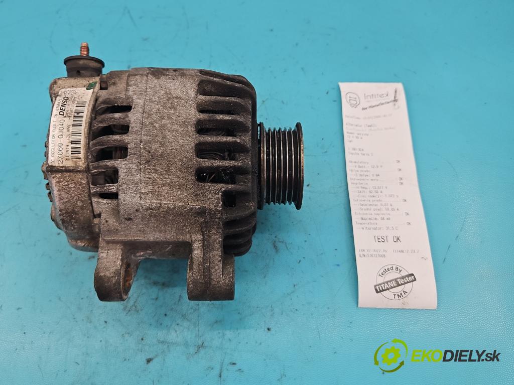 Toyota Yaris I 1999-2005 1.0 vvti 68 HP manual 50 kW 998 cm3 3- Alternator 27060-0J040 (Alternátory)