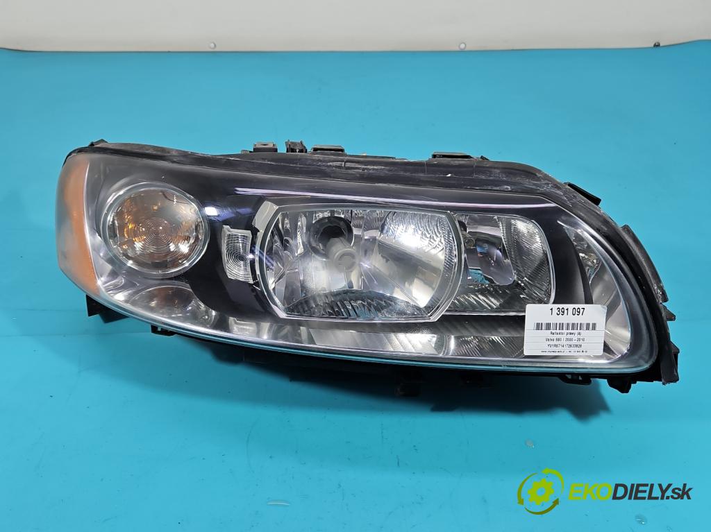 Volvo S60 I 2000-2010 2.4 D5 185 HP manual 136 kW 2400 cm3 4- Reflektor: pravý 30784249 (Pravé)
