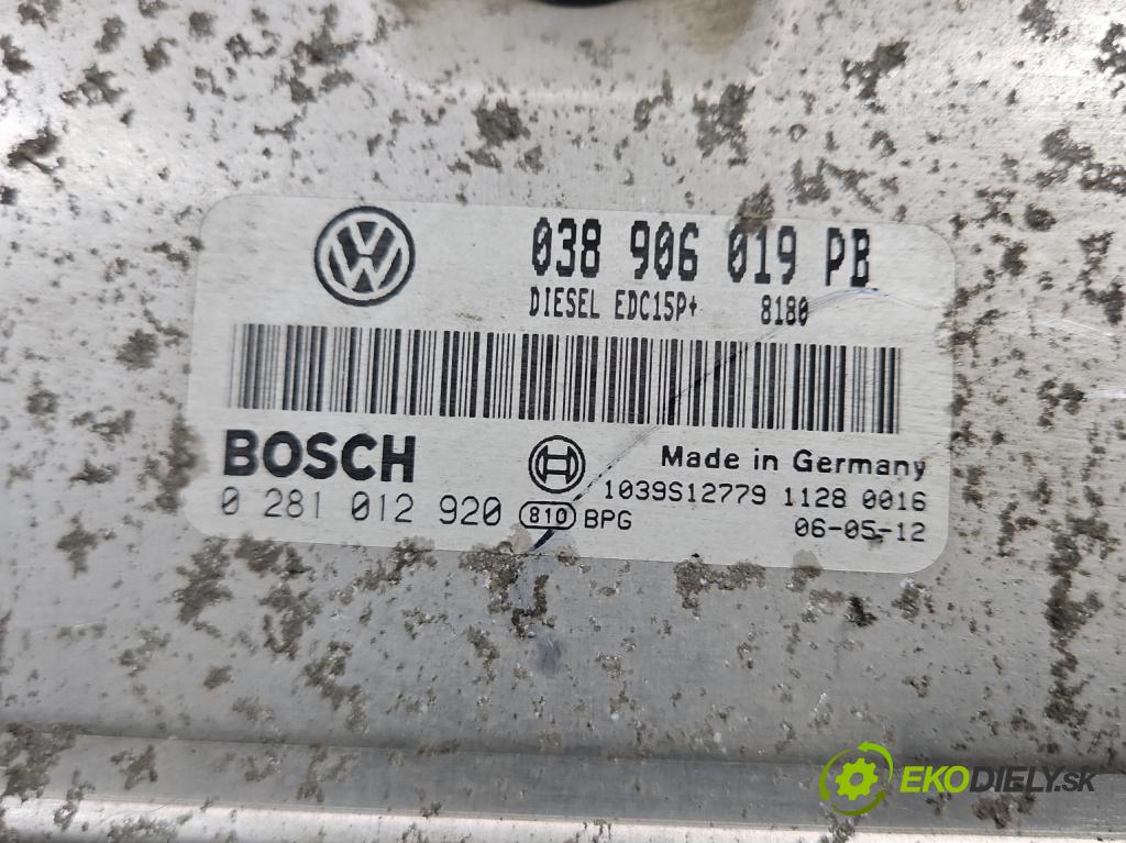 Skoda Octavia I 1996-2010 1.9 tdi 101 hp manual 74 kW 1896 cm3 5- řídící jednotka motoru 038906019PB