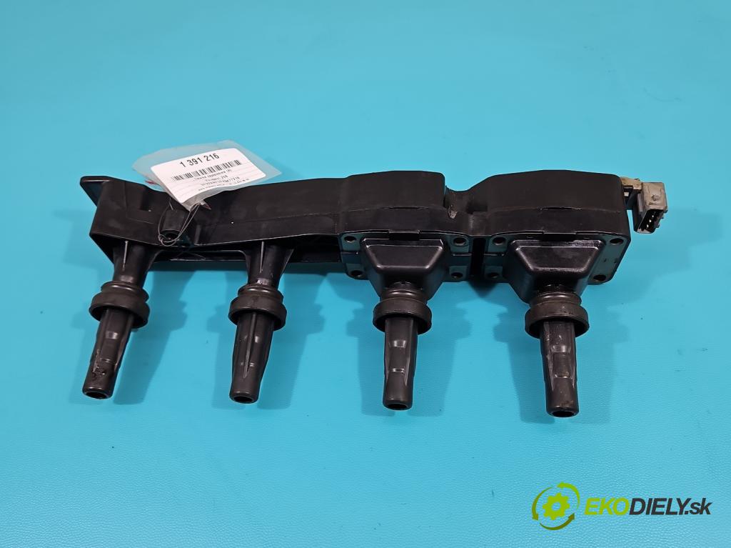 Peugeot 206 1.6 16V 109 HP manual 80 kW 1587 cm3 5- cievka zapaľovacia  (Zapaľovacie cievky, moduly)