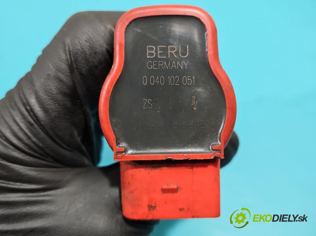 Audi A4 B6 2000-2004 2.0 20V 131 HP manual 96 kW 1984 cm3 5- cievka zapaľovacia 0040102051 (Zapaľovacie cievky, moduly)