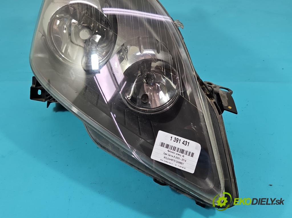 Opel Zafira B 2005-2014 1.9 cdti 120 HP manual 88 kW 1910 cm3 5- Reflektor: pravý 13252473RH (Pravé)