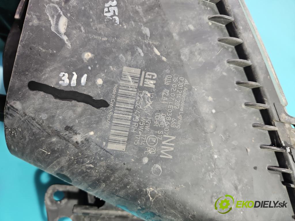 Opel Zafira B 2005-2014 1.9 cdti 120 HP manual 88 kW 1910 cm3 5- Reflektor: pravý 13252473RH (Pravé)