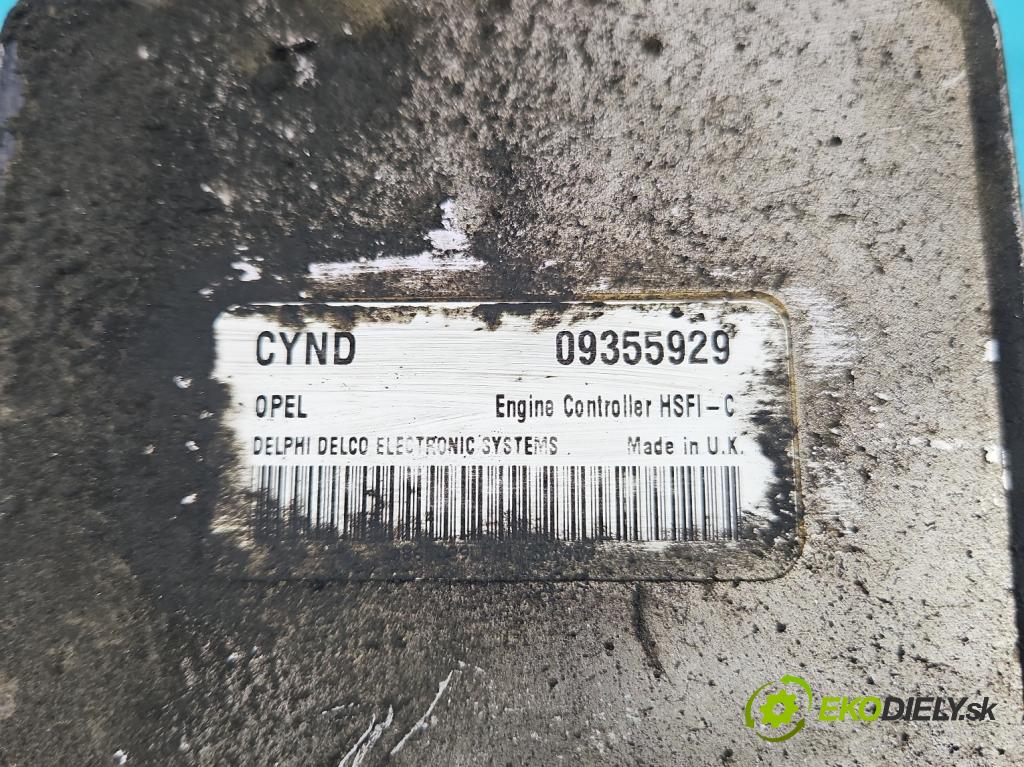 Opel Astra II 1998-2009 1.6 16V 101 hp manual 74 kW 1598 cm3 5- řídící jednotka motoru 09355929