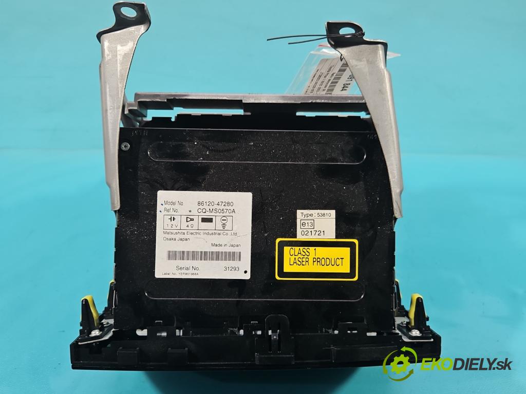 Toyota Prius II XW20 2003-2009 1.5 77 HP automatic 57 kW 1497 cm3 5- Radio originál 86120-47280