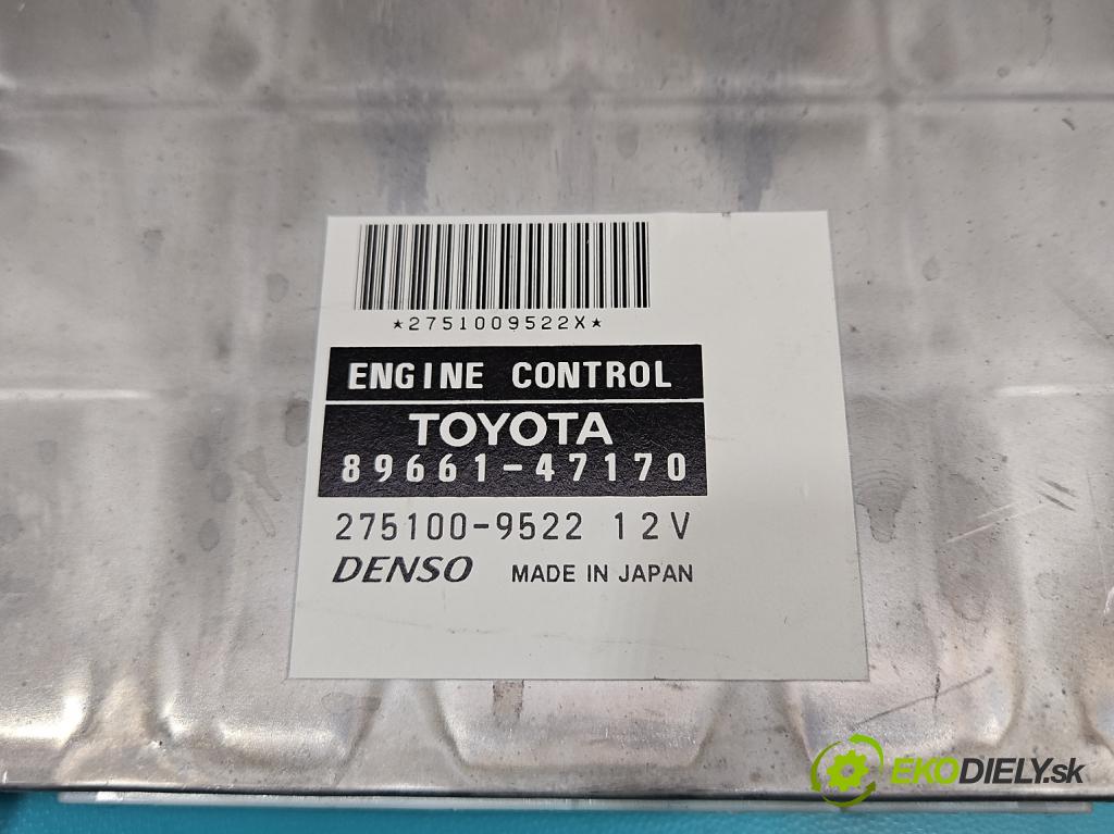 Toyota Prius II XW20 2003-2009 1.5 77 hp automatic 57 kW 1497 cm3 5- řídící jednotka motoru 89661-47170