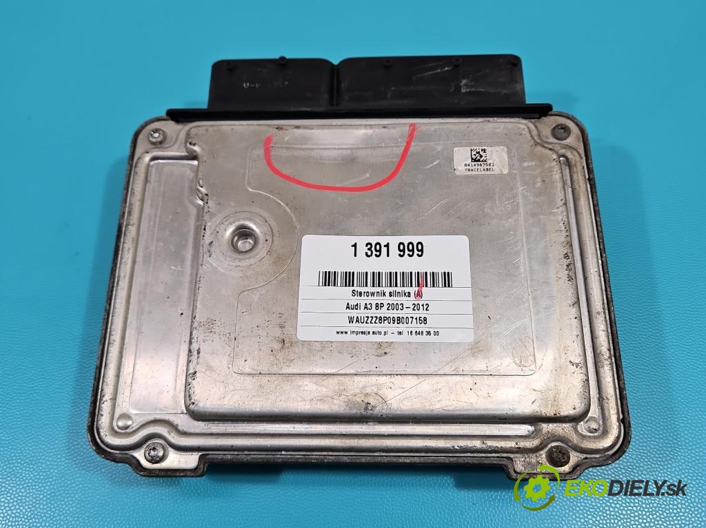 Audi A3 8P 2003-2012 1.9 tdi 105 hp manual 77 kW 1896 cm3 5- řídící jednotka motoru 0281015167