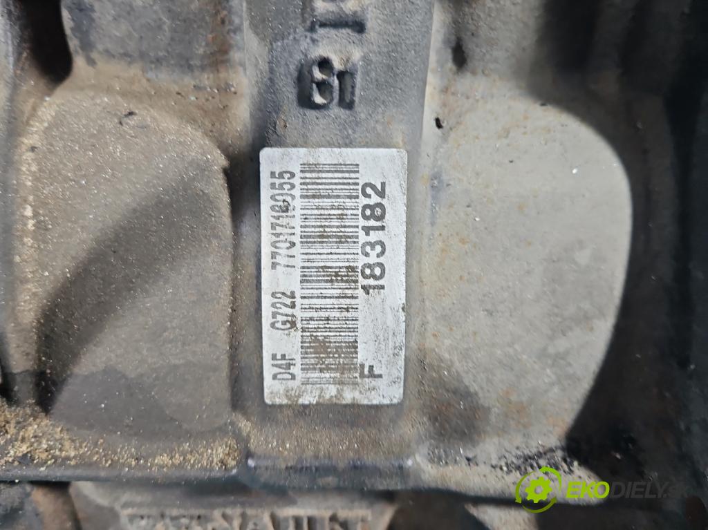 Renault Clio II 1998-2012 1,2.0 16V 75 HP manual 55 kW 1149 cm3 3- motor benzín: D4F G 722