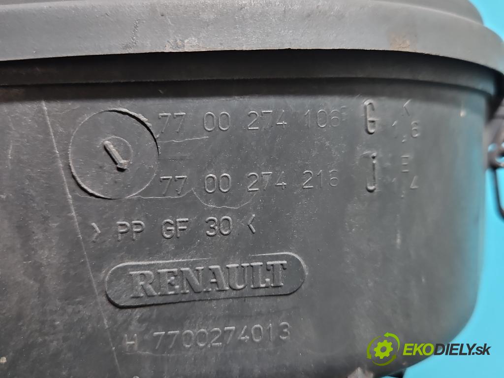 Renault Thalia I 1998-2009 1.4 8V 75 HP manual 55 kW 1390 cm3 4- obal filtra vzduchu 7700274106G (Obaly filtrov vzduchu)