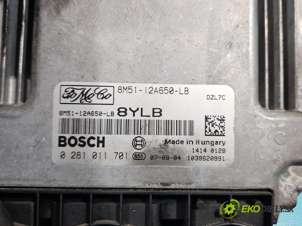 Ford Focus Mk2 2004-2011 1.6 tdci 90 hp manual 66 kW 1560 cm3 5- řídící jednotka motoru 8M51-12A650-LB