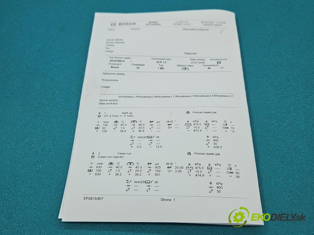 Vw Passat B5 1995-2005 1.9 tdi 101 hp manual 74 kW 1896 cm3 4- vstřikovací čerpadlo 0414720015 (Vstřikovače)