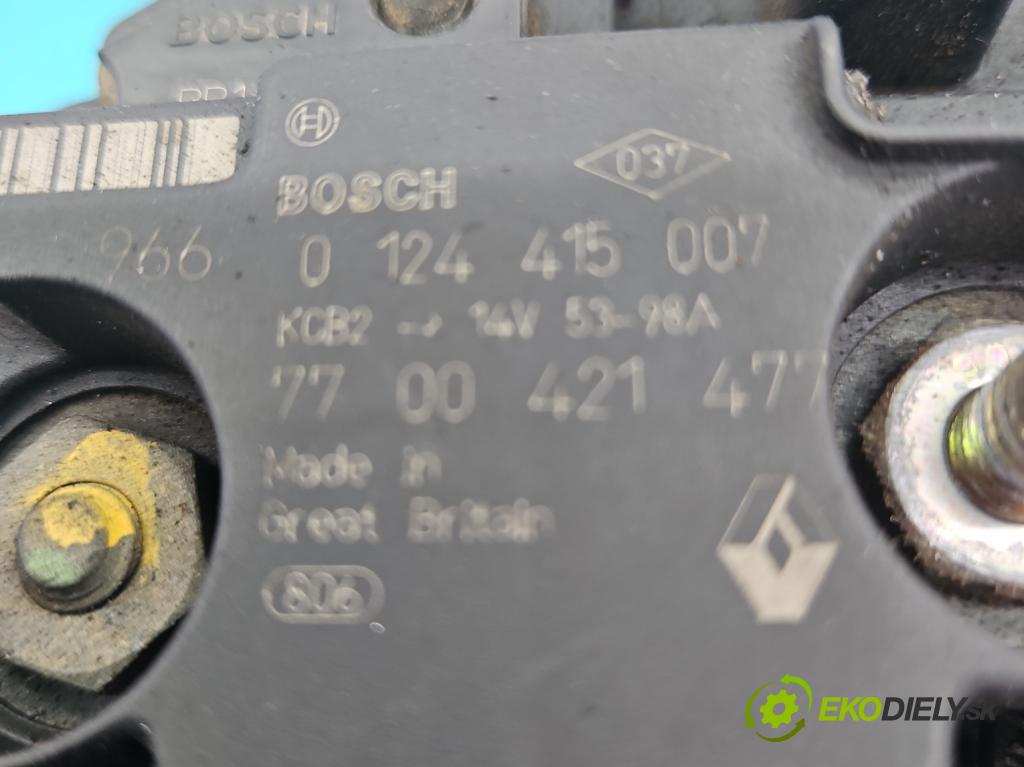 Renault Laguna I 1994-2001 1.8 16V 120 HP manual 88 kW 1783 cm3 5- Alternator 0124415007 (Alternátory)