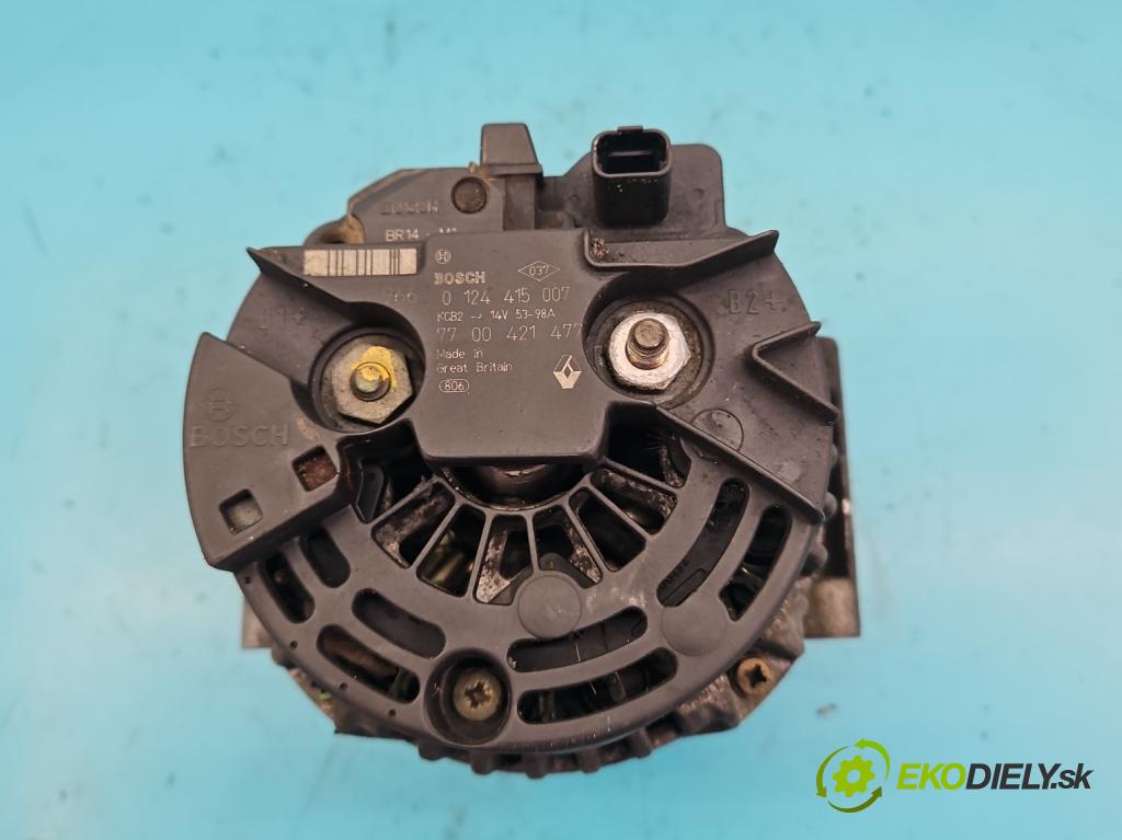 Renault Laguna I 1994-2001 1.8 16V 120 HP manual 88 kW 1783 cm3 5- Alternator 0124415007 (Alternátory)