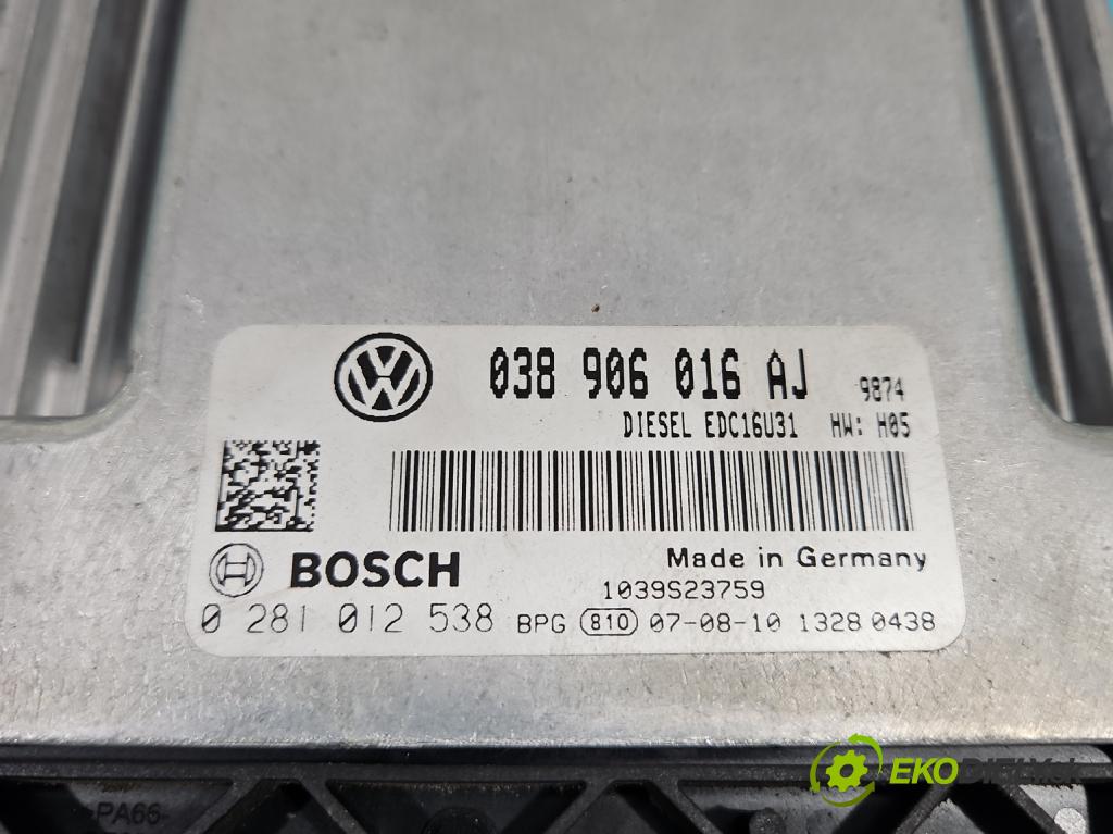 Vw Transporter T5 2003-2015 1.9 tdi 102 hp manual 75 kW 1896 cm3 5- řídící jednotka motoru 038906016AJ