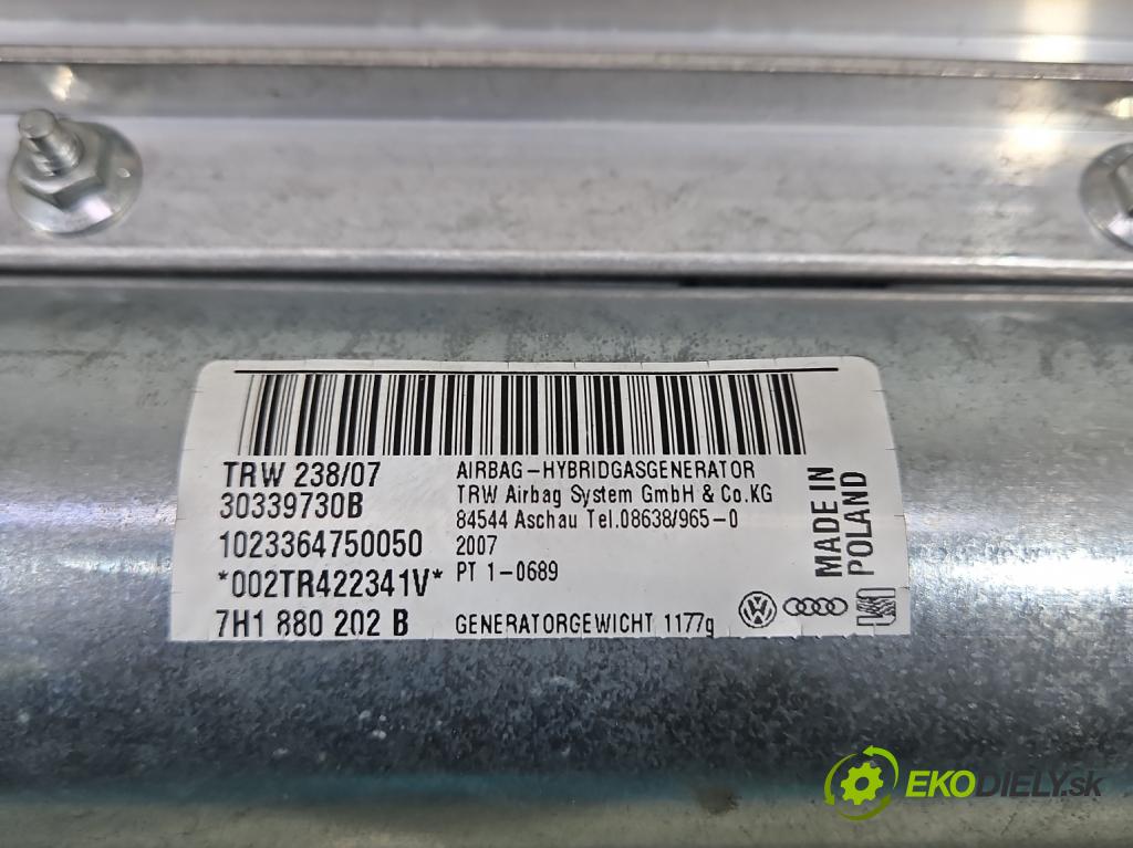 Vw Transporter T5 2003-2015 1.9 tdi 102 HP manual 75 kW 1896 cm3 5- airbag vzduch: spolujezdce: 7H1880202B (Airbag)