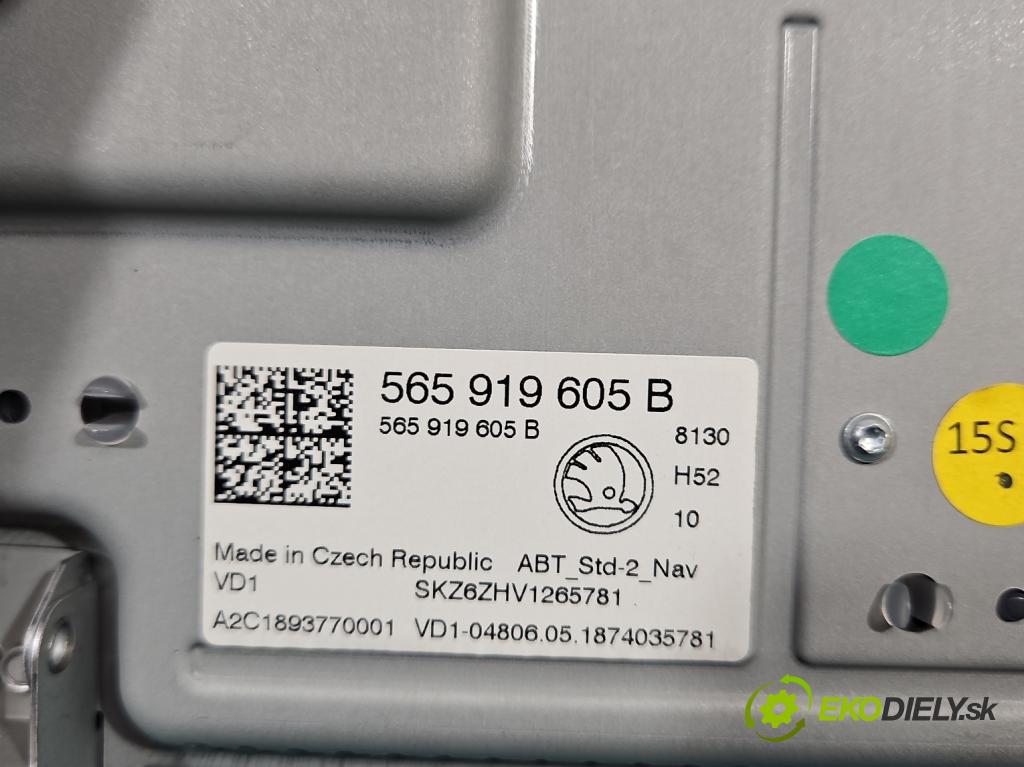 Skoda Karoq 2017- 2.0 tdi 150 HP automatic 110 kW 1968 cm3 5- Radio originál 565919605B