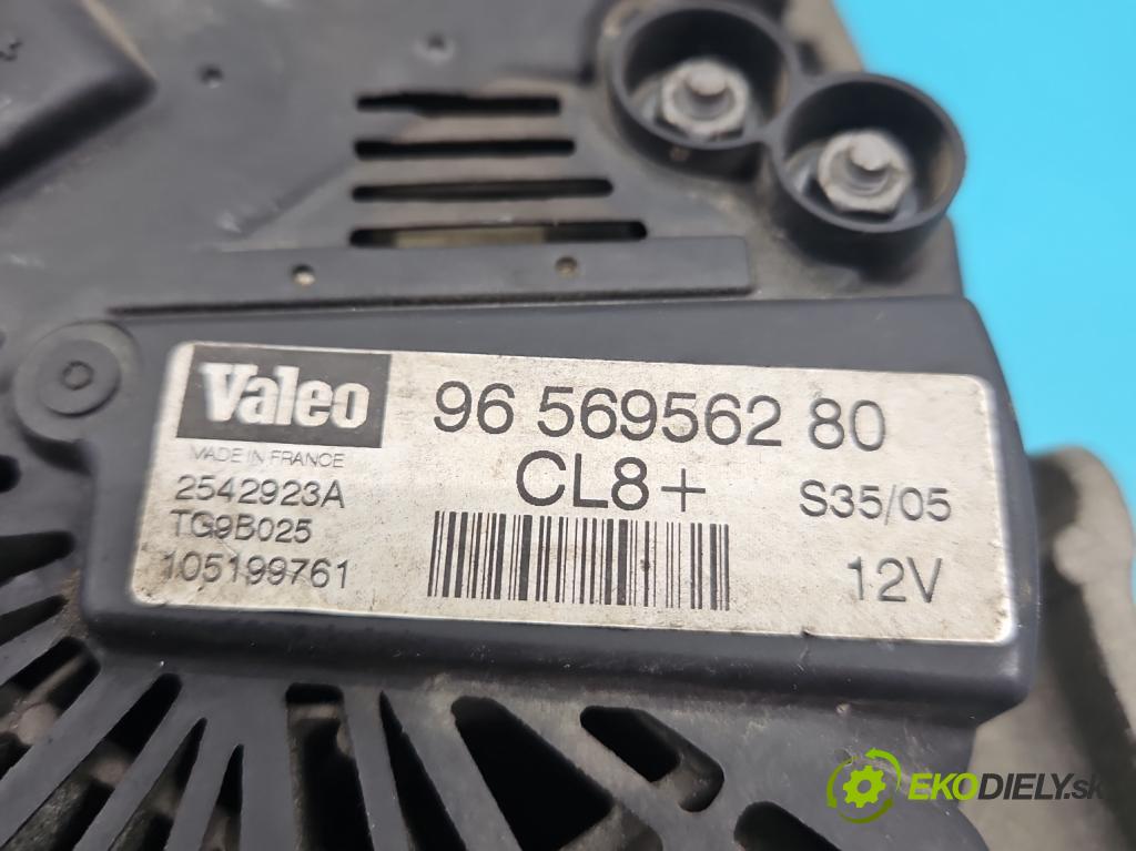 Peugeot 307 1.6 16V 109 HP manual 80 kW 1587 cm3 5- Alternator 9656956280 (Alternátory)