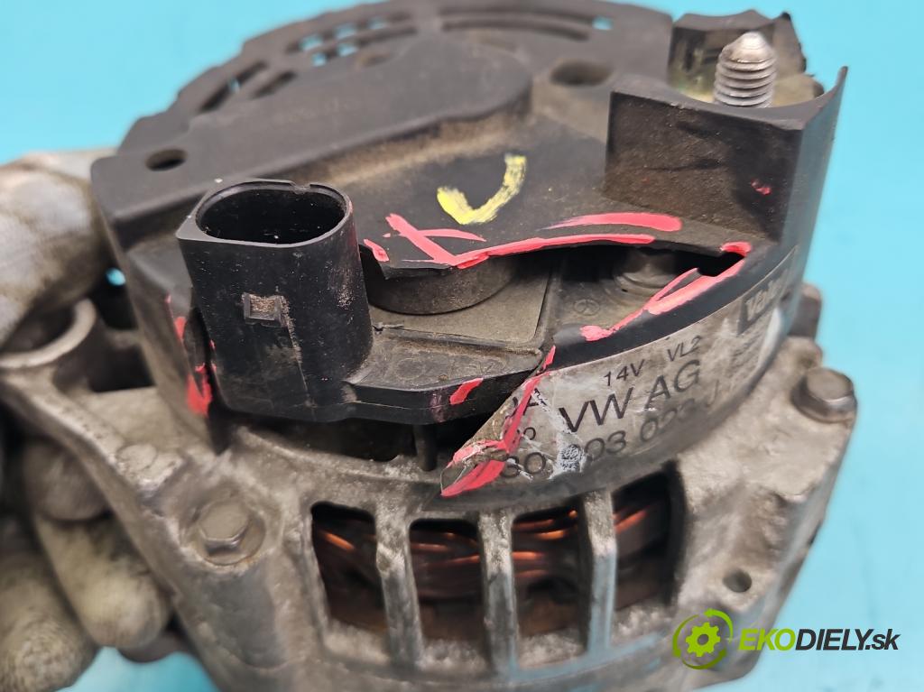 Vw Golf IV 1997-2003 1.6 SR 101 HP manual 74 kW 1595 cm3 5- Alternator 030903023J (Alternátory)
